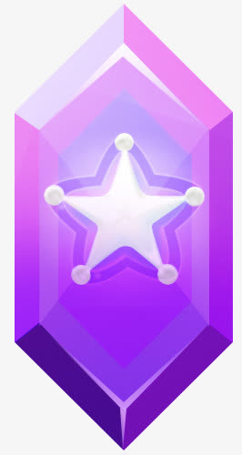 紫色炫光游戏标牌免抠