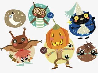 万圣节插画卡通免抠