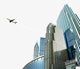 右下角城市建筑实景素材免抠