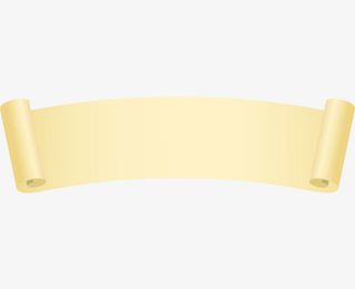 矢量卡通黄色卷轴纸张免抠