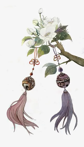 手绘古风铃铛免抠