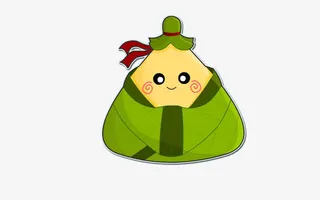 粽子可爱卡通小人免抠