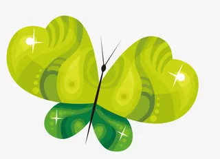 蝴蝶海报宣传册免抠