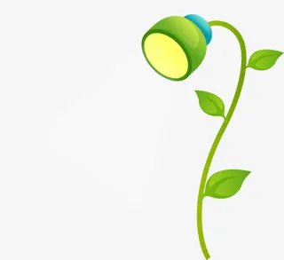 卡通创意树枝灯免抠