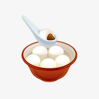 手绘元宵节汤圆免抠图免抠