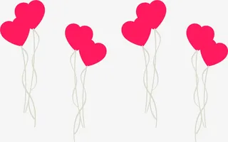 情人节红色爱心气球免抠