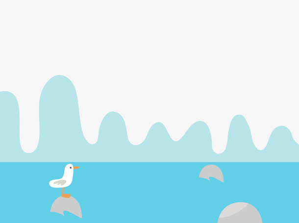 蓝色海洋海面矢量图免抠
