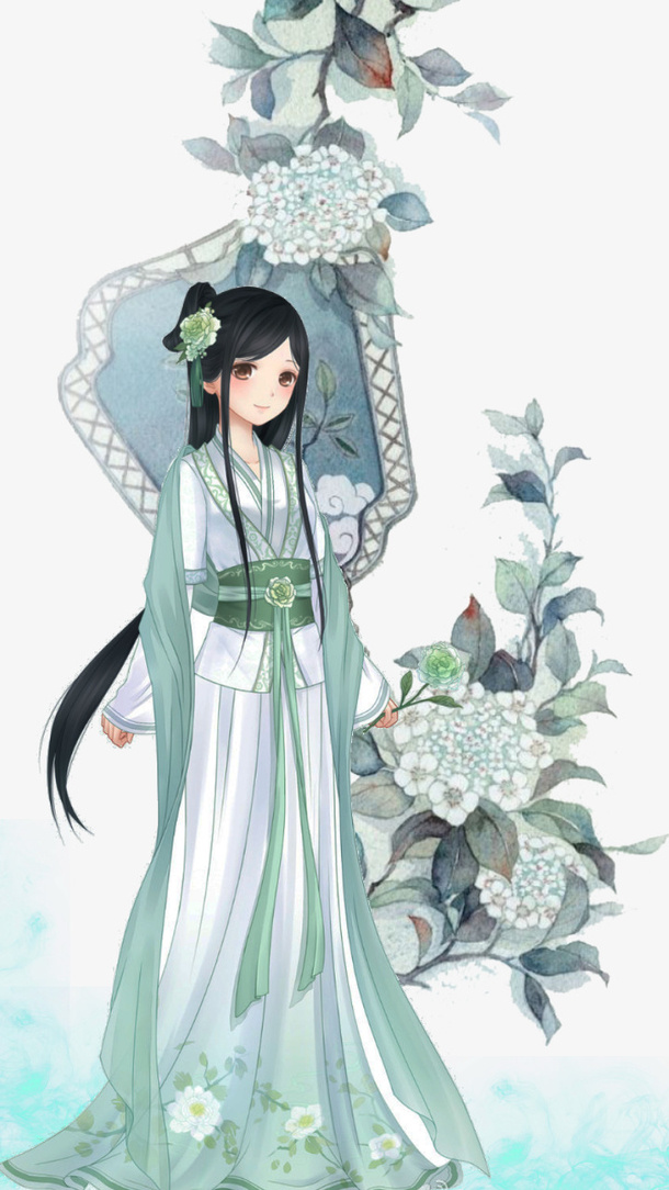 扇贝花墙精灵免抠