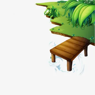 木纹桥矢量图免抠