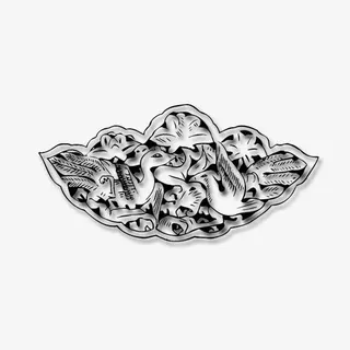 刺绣花纹  中国风 黑白色免抠