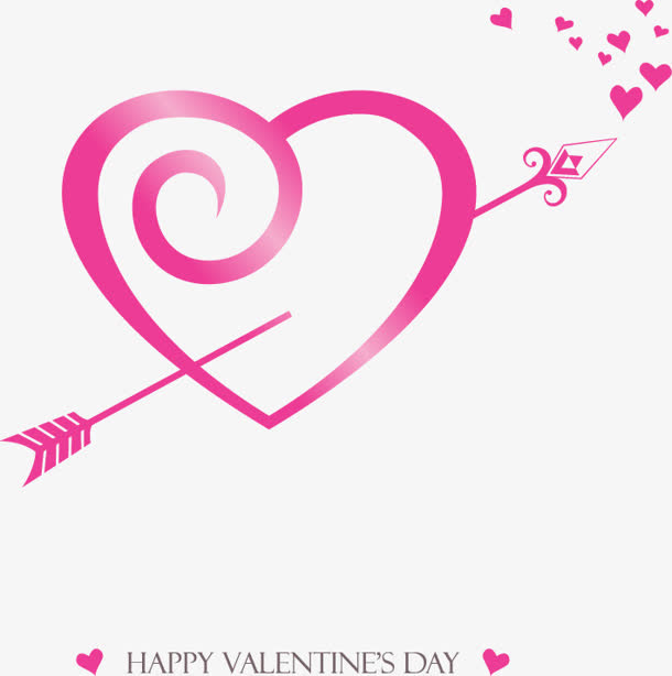 情人节粉色心爱意无限免抠