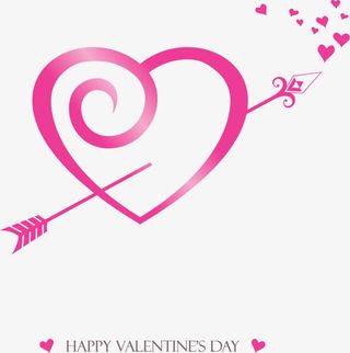 情人节粉色心爱意无限免抠