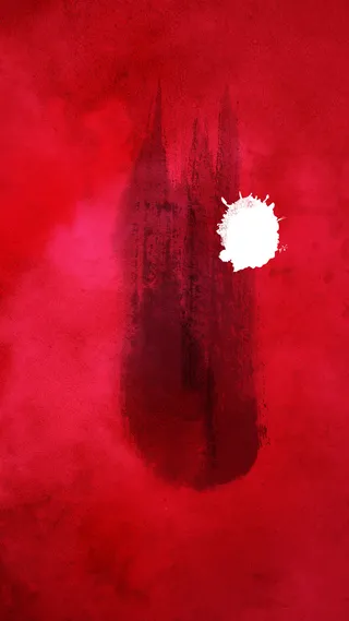 红色中国风水墨晕染H5背景高清