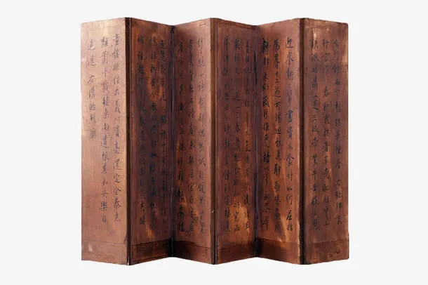 复古木屏风免抠