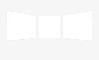 白色几何曲面电视免抠