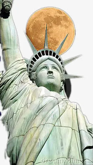 月亮与自由女神免抠