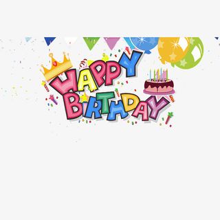 卡通POP风格生日快乐海报字体免抠