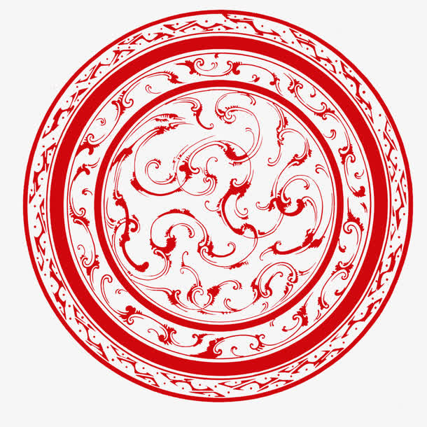 圆形汉代花纹免抠