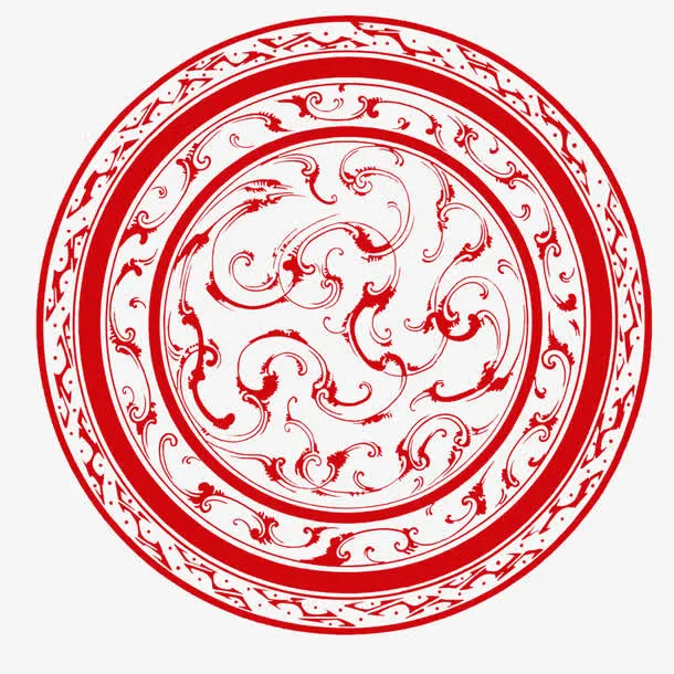 圆形汉代花纹免抠