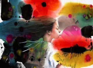 插画免扣水彩抽象高清