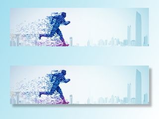 正能量奔跑励志科技背景高清