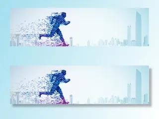 正能量奔跑励志科技背景高清