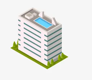 三维立体房屋免抠