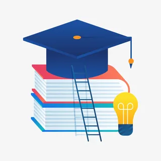 简约风培训考试升级元素免抠