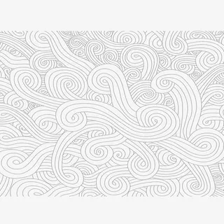 黑色云纹理线条祥云免抠