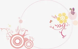 粉色 法式花纹促销背景