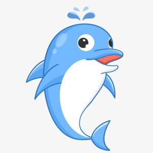 小海豚png卡通免抠