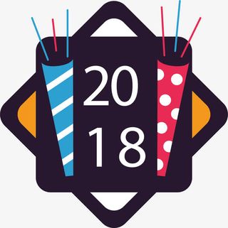 新年庆祝标签免抠