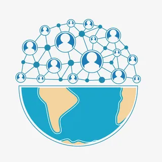 互联网商务图标和人物图标图片免抠