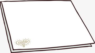 白色简约爱心图案纸张免抠