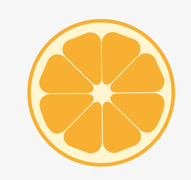 扁平化橙子免抠