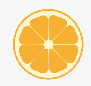 扁平化橙子免抠