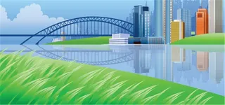 城市跨河大桥背景高清