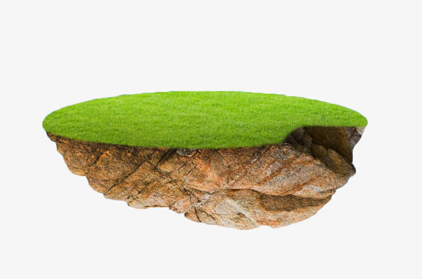 手绘漂浮山免抠