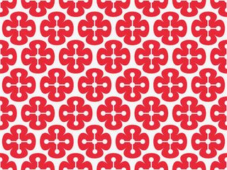 红色樱花瓣花纹墙布矢量图免抠