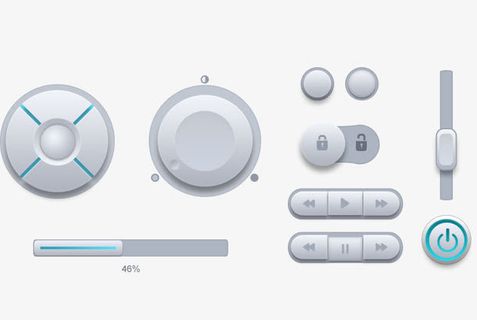 各种开关科技感按钮素材免抠