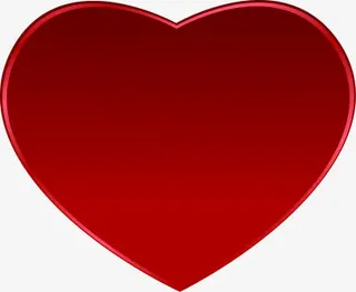 红色爱心渐变装饰免抠
