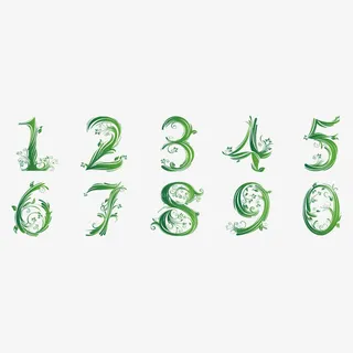 创意数字免抠装饰ppt元素