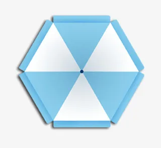 彩平图遮阳伞太阳伞顶视图免抠