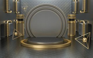 C4D，黑金，舞台，高端高清