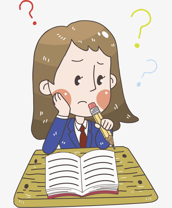 思考的女孩免抠