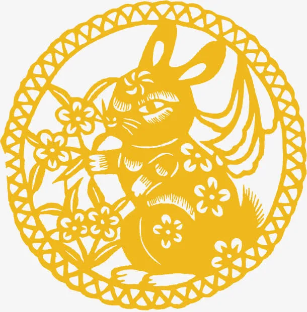 十二生肖剪纸素材免抠