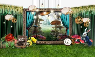 森系合影区免抠