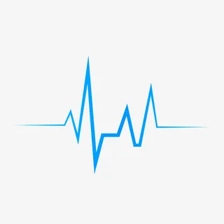 蓝色心电图PNG找免抠