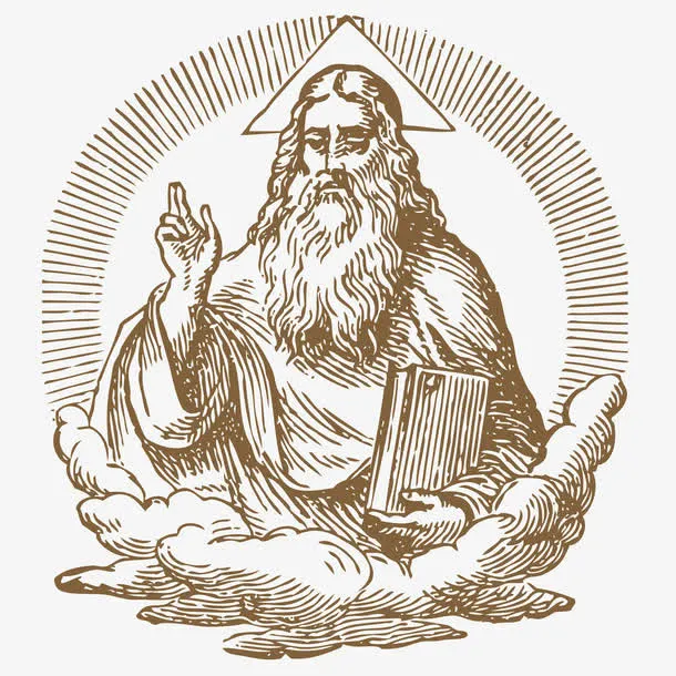 西方古代上帝矢量图免抠