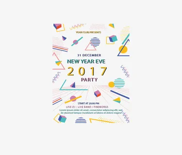 几何图案背景派对海报 几何图案背景派对海报